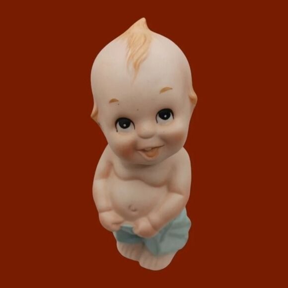 Lefton kewpie vtg set of 3 porcelain babies - Picture 2 of 8